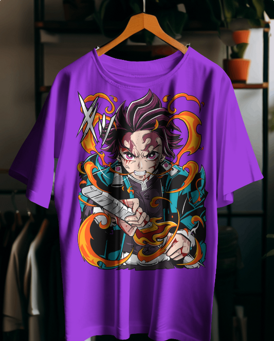 “Limited Edition Demon Slayer Tanjiro Kamado T-Shirt | Premium Cotton”