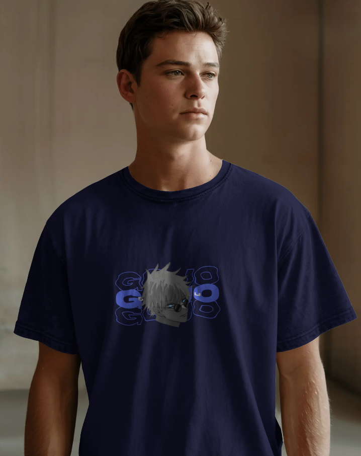 "Satoru Gojo Aesthetic Oversized T-Shirt | JJK Anime Merch"