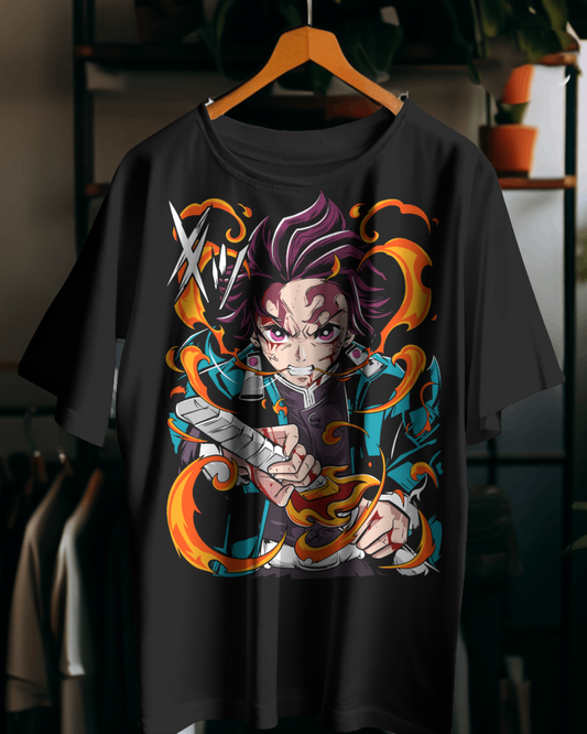 “Limited Edition Demon Slayer Tanjiro Kamado T-Shirt | Premium Cotton”