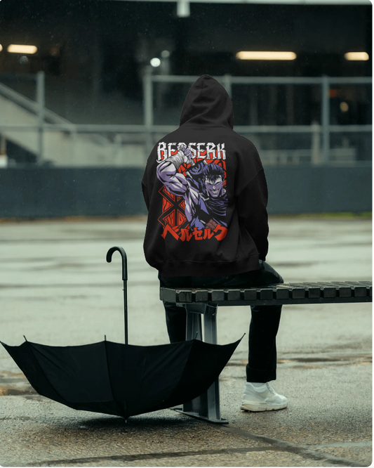 🖤 Berserk Guts Hoodie | 300 GSM Heavy Fleece | Embrace the Darkness, Wear the Strength ⚡