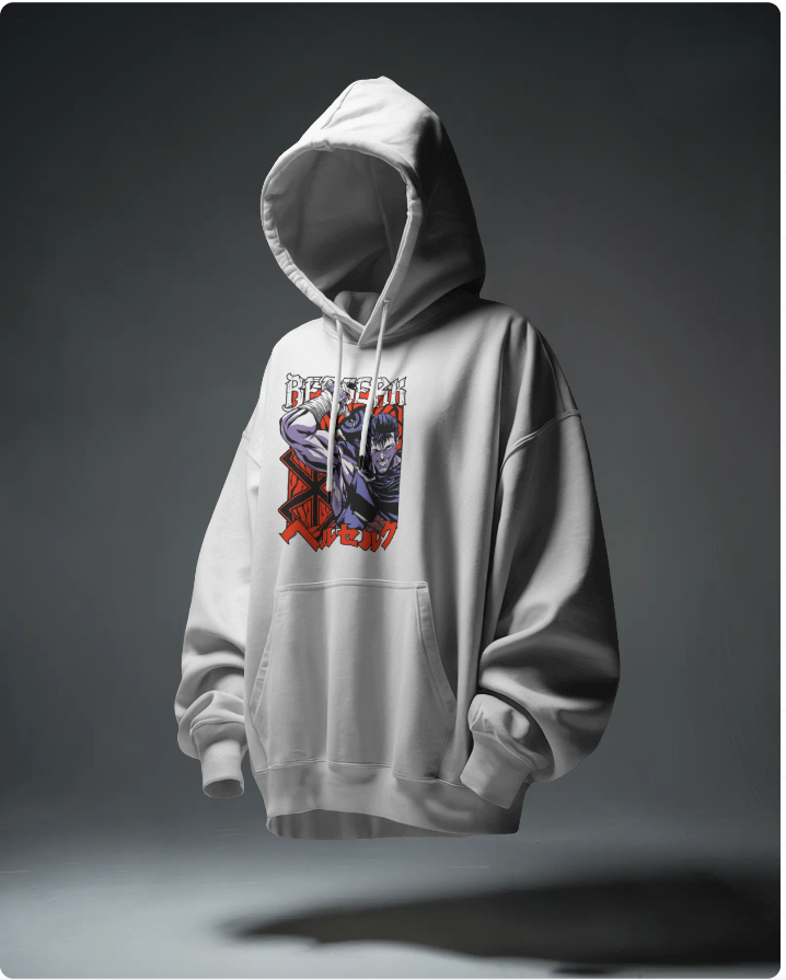 🖤 Berserk Guts Hoodie | 300 GSM Heavy Fleece | Embrace the Darkness, Wear the Strength ⚡