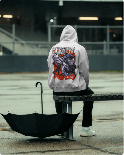 🖤 Berserk Guts Hoodie | 300 GSM Heavy Fleece | Embrace the Darkness, Wear the Strength ⚡